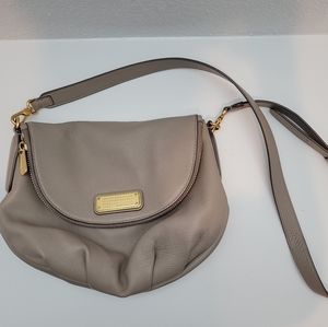 Marc Jacobs Beige Tan Grey Leather Crossbody
